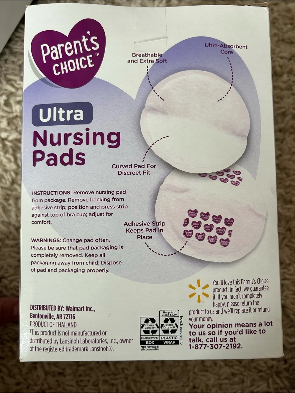 156 ultra nursing pads parents choice individually wrapped